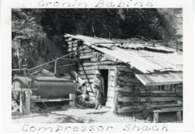 Compressor shack at Cronin (Babine-Bonanza) Mine. (Images are provided for educational and research purposes only. Other use requires permission, please contact the Museum.) thumbnail