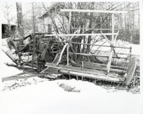 Farm machinery, one of two binders at E. Ellis Farm. (Images are provided for educational and research purposes only. Other use requires permission, please contact the Museum.) thumbnail