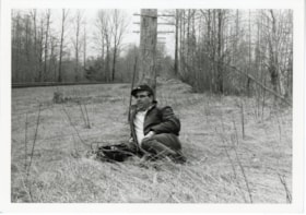 Ted Barry at the Canadian National Railways Kitselas wreck, April 26, 1969. (Images are provided for educational and research purposes only. Other use requires permission, please contact the Museum.) thumbnail