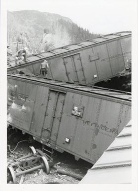 Canadian National Railways Kitselas wreck, April 26, 1969. (Images are provided for educational and research purposes only. Other use requires permission, please contact the Museum.) thumbnail