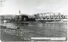 Junction of Telkwa & Bulkley River, Telkwa, B.C.. (Images are provided for educational and research purposes only. Other use requires permission, please contact the Museum.) thumbnail