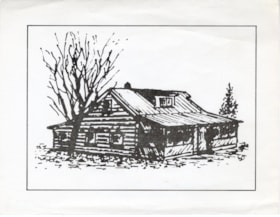 Card with a drawing of a 1915 GTP built home. (Images are provided for educational and research purposes only. Other use requires permission, please contact the Museum.) thumbnail