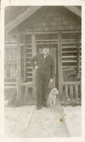 John (Jack) Calvin Carpenter with the family dog, Tip. (Images are provided for educational and research purposes only. Other use requires permission, please contact the Museum.) thumbnail