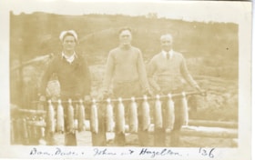 Dan, Dave, and John Bilinski fishing in Hazelton. (Images are provided for educational and research purposes only. Other use requires permission, please contact the Museum.) thumbnail