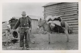 A Bob Creek prospector at Aldermere, B.C.. (Images are provided for educational and research purposes only. Other use requires permission, please contact the Museum.) thumbnail