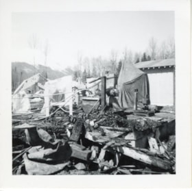 Closeup of damage from Smithers pumphouse fire. (Images are provided for educational and research purposes only. Other use requires permission, please contact the Museum.) thumbnail