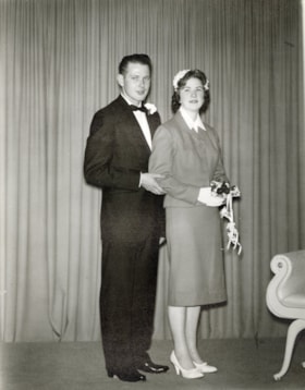 Harold Ebert and Audrey Oulton on their wedding day. (Images are provided for educational and research purposes only. Other use requires permission, please contact the Museum.) thumbnail