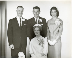 Harry Charchuk & Vivian Johnson wedding party. (Images are provided for educational and research purposes only. Other use requires permission, please contact the Museum.) thumbnail