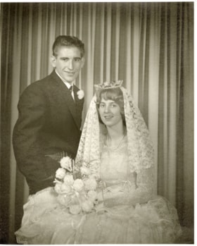 Bill Egan and Laverne Brietske on their wedding day. (Images are provided for educational and research purposes only. Other use requires permission, please contact the Museum.) thumbnail