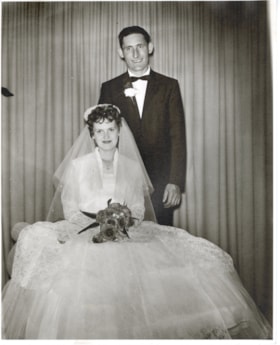 John Pidherny and Jean Muir on their wedding day. (Images are provided for educational and research purposes only. Other use requires permission, please contact the Museum.) thumbnail