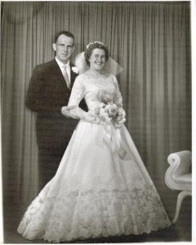 John Veerbeek and Helen Valk on their wedding day. (Images are provided for educational and research purposes only. Other use requires permission, please contact the Museum.) thumbnail