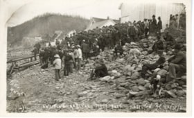 Awaiting arrival of the first boat, Hazelton B.C.. (Images are provided for educational and research purposes only. Other use requires permission, please contact the Museum.) thumbnail