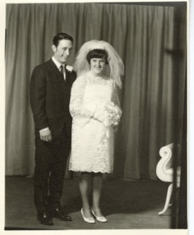 Diane Evans and Gerald Swift on their wedding day. (Images are provided for educational and research purposes only. Other use requires permission, please contact the Museum.) thumbnail