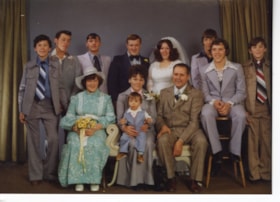 Studio photo of Perrault family wedding group. (Images are provided for educational and research purposes only. Other use requires permission, please contact the Museum.) thumbnail