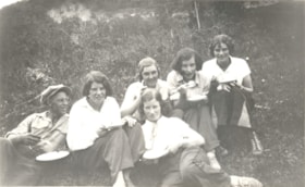 Group including Louise Gilbert. (Images are provided for educational and research purposes only. Other use requires permission, please contact the Museum.) thumbnail