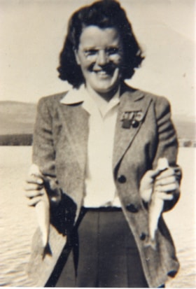 Lois Loader at Kathlyn Lake. (Images are provided for educational and research purposes only. Other use requires permission, please contact the Museum.) thumbnail