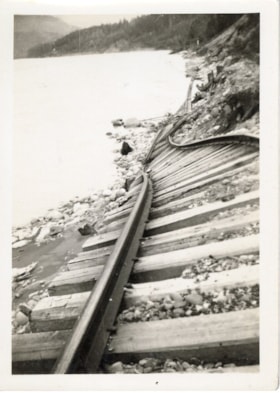 Damaged railway tracks. (Images are provided for educational and research purposes only. Other use requires permission, please contact the Museum.) thumbnail