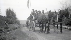 Horse and buggy convoy. (Images are provided for educational and research purposes only. Other use requires permission, please contact the Museum.) thumbnail