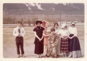 Group of students in pioneer costumes. (Images are provided for educational and research purposes only. Other use requires permission, please contact the Museum.) thumbnail