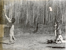 Girls playing ball outside. (Images are provided for educational and research purposes only. Other use requires permission, please contact the Museum.) thumbnail