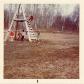 Children at a playground structure. (Images are provided for educational and research purposes only. Other use requires permission, please contact the Museum.) thumbnail