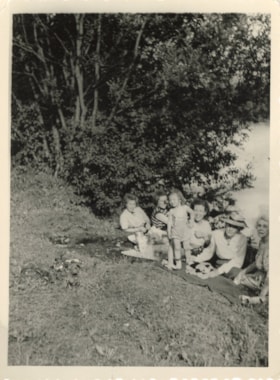 Simpson family picnic at Lake Kathlyn. (Images are provided for educational and research purposes only. Other use requires permission, please contact the Museum.) thumbnail