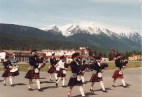 Bagpipers at Smithers' 60th Anniversary Parade. (Images are provided for educational and research purposes only. Other use requires permission, please contact the Museum.) thumbnail