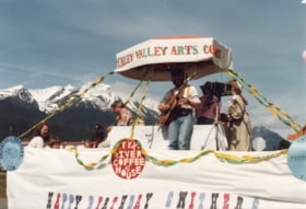 Bulkley Valley Arts Council float at Smithers' 60th Anniversary Parade. (Images are provided for educational and research purposes only. Other use requires permission, please contact the Museum.) thumbnail