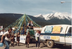 Guides/Brownies float at Smithers' 60th Anniversary Parade. (Images are provided for educational and research purposes only. Other use requires permission, please contact the Museum.) thumbnail