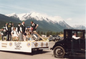 BC Lions float at Smithers' 60th Anniversary Parade. (Images are provided for educational and research purposes only. Other use requires permission, please contact the Museum.) thumbnail
