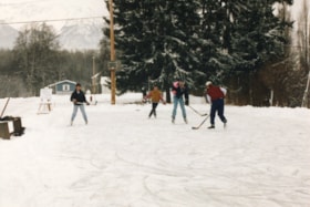 Hockey game at 'Wrinch wrink'. (Images are provided for educational and research purposes only. Other use requires permission, please contact the Museum.) thumbnail