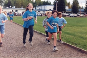 Lake Kathlyn School students in Terry Fox run. (Images are provided for educational and research purposes only. Other use requires permission, please contact the Museum.) thumbnail