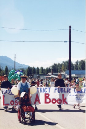 Hazelton Public Library in Pioneer Days parade. (Images are provided for educational and research purposes only. Other use requires permission, please contact the Museum.) thumbnail