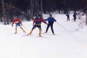 Cross-country skiers training for competition. (Images are provided for educational and research purposes only. Other use requires permission, please contact the Museum.) thumbnail
