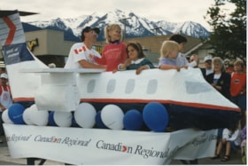 Canadian Regional Airlines float in 75th Homecoming parade. (Images are provided for educational and research purposes only. Other use requires permission, please contact the Museum.) thumbnail