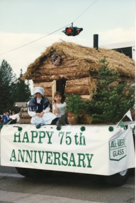 All-West Glass float in 75th Homecoming parade. (Images are provided for educational and research purposes only. Other use requires permission, please contact the Museum.) thumbnail