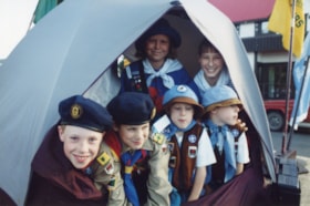 Cub scouts at Fall Fair parade. (Images are provided for educational and research purposes only. Other use requires permission, please contact the Museum.) thumbnail