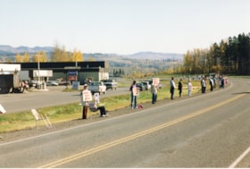 Anti-abortion protest along Highway 16. (Images are provided for educational and research purposes only. Other use requires permission, please contact the Museum.) thumbnail