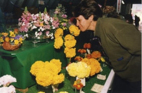 Flower display at 1993 Fall Fair. (Images are provided for educational and research purposes only. Other use requires permission, please contact the Museum.) thumbnail