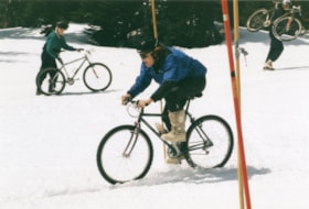 Mountain biker at Schnai Dai. (Images are provided for educational and research purposes only. Other use requires permission, please contact the Museum.) thumbnail