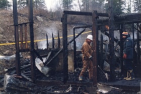 Wet'suwet'en Office destroyed by fire. (Images are provided for educational and research purposes only. Other use requires permission, please contact the Museum.) thumbnail