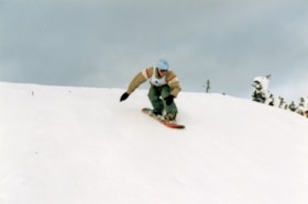 Snowboarder at Big Air competition. (Images are provided for educational and research purposes only. Other use requires permission, please contact the Museum.) thumbnail