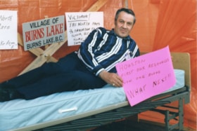 Burns Lake mayor protesting doctor's strike. (Images are provided for educational and research purposes only. Other use requires permission, please contact the Museum.) thumbnail
