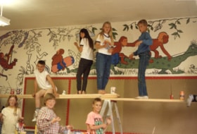 BV Christian School students painting classroom. (Images are provided for educational and research purposes only. Other use requires permission, please contact the Museum.) thumbnail