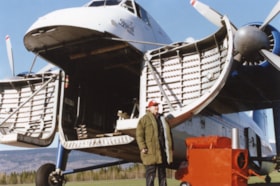 Bristol Freighter receiving cargo at Smithers Airport. (Images are provided for educational and research purposes only. Other use requires permission, please contact the Museum.) thumbnail