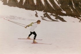 Cross-country skier on Hudson Bay Glacier. (Images are provided for educational and research purposes only. Other use requires permission, please contact the Museum.) thumbnail