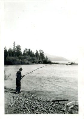 Dad fishing at mouth of Nanika River. (Images are provided for educational and research purposes only. Other use requires permission, please contact the Museum.) thumbnail