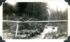 Long Footbridge On Kitwanga Canyon. (Images are provided for educational and research purposes only. Other use requires permission, please contact the Museum.) thumbnail
