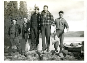 Group of youths at lake. (Images are provided for educational and research purposes only. Other use requires permission, please contact the Museum.) thumbnail