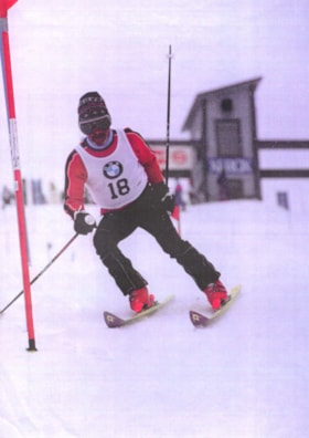 John Lapadat skiing at Masters circa 1990s. (Images are provided for educational and research purposes only. Other use requires permission, please contact the Museum.) thumbnail